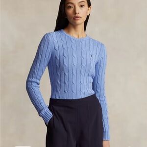 POLO Ralph Lauren Cable-Knit Cotton Crewneck Sweater
Color: New Litchfield Blue